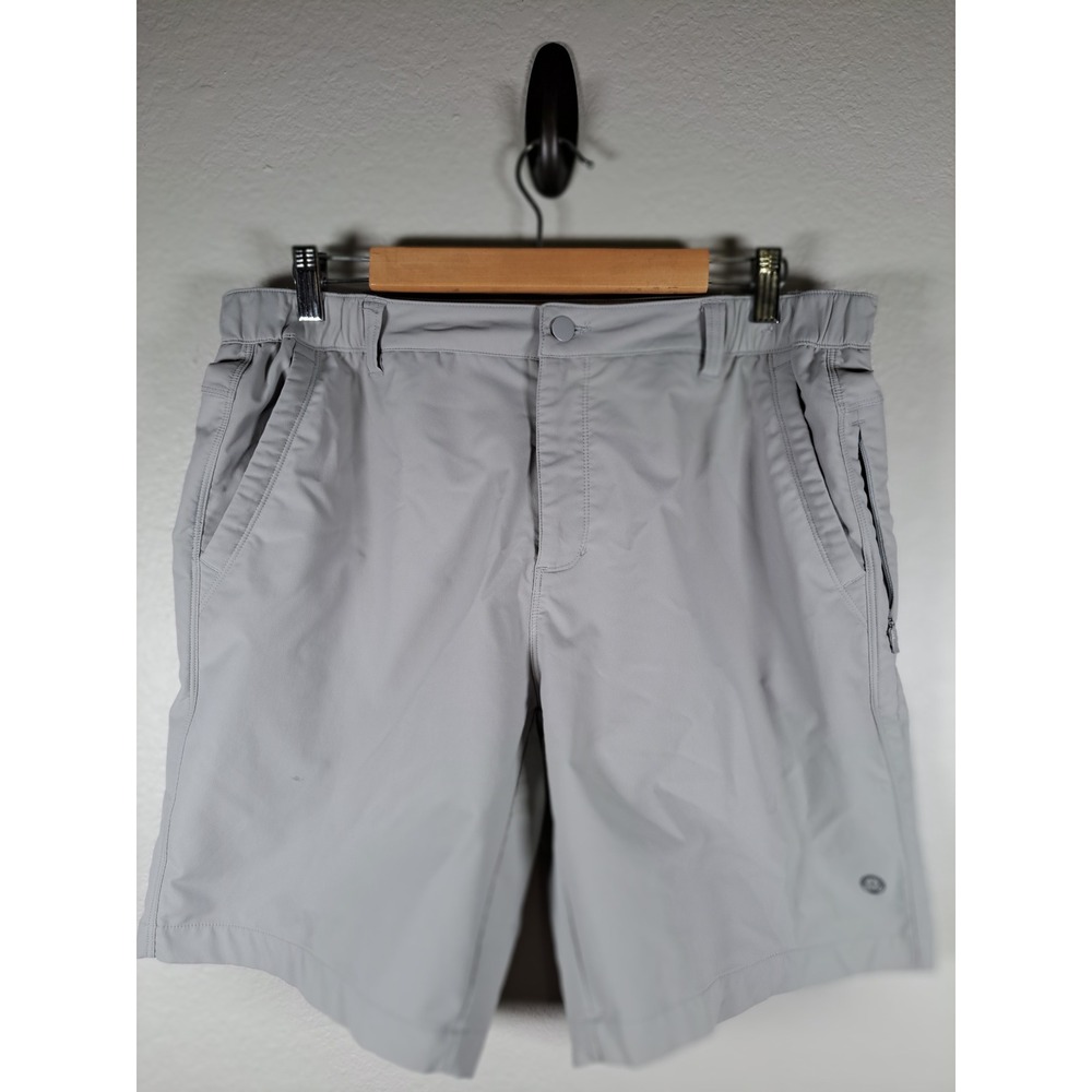 Mondetta Outdoor Project Mens Gray Hiking Stretch Shorts Size 34 Recycled Blend